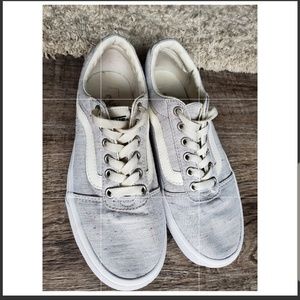 Grey and White Vans